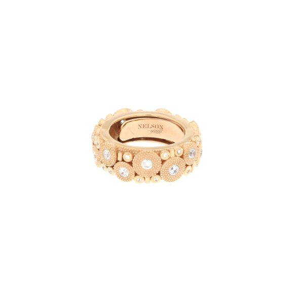 Anello Pietrasanta Rosè - Zirconi Bianchi