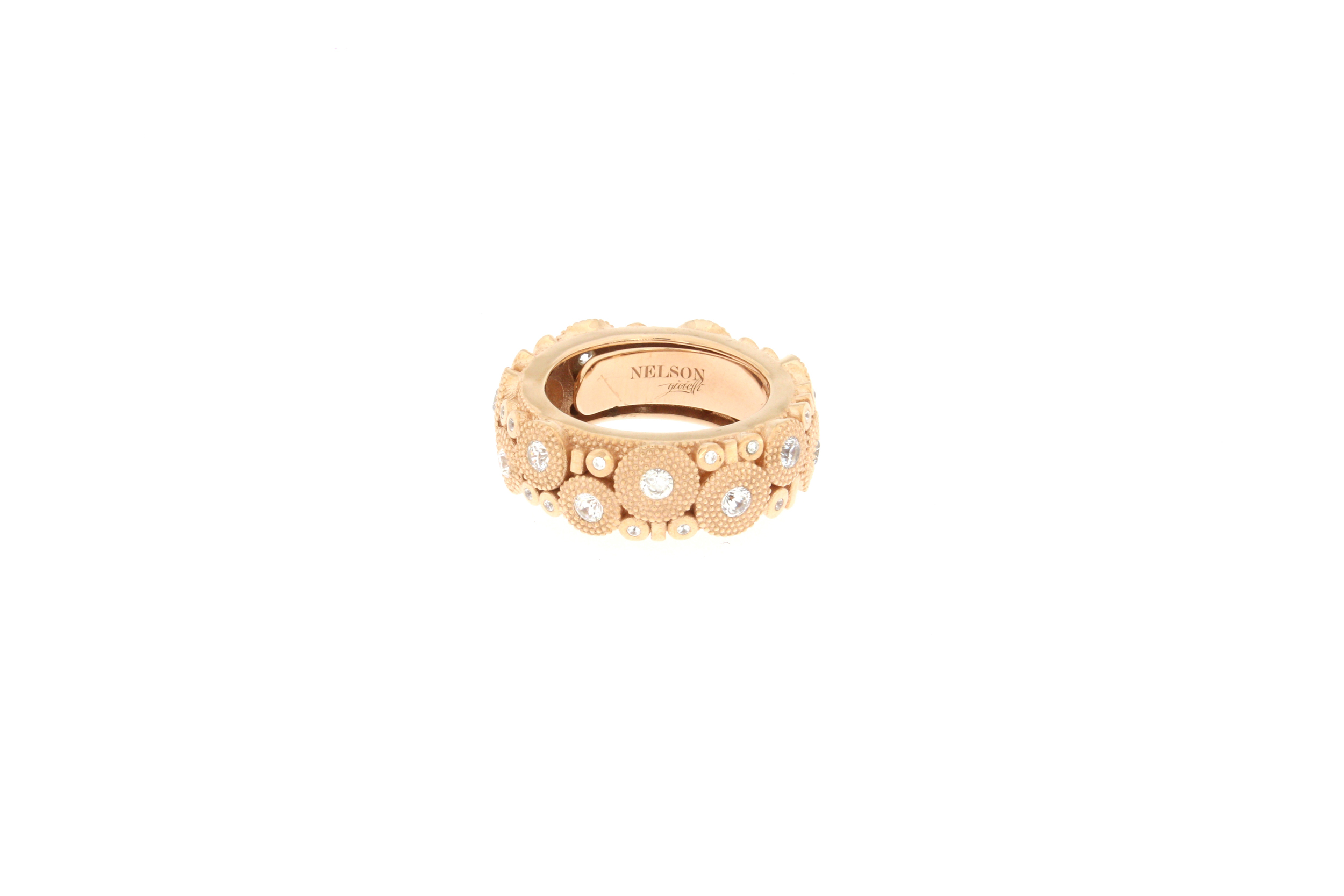 Anello Pietrasanta Rosè - Zirconi Bianchi