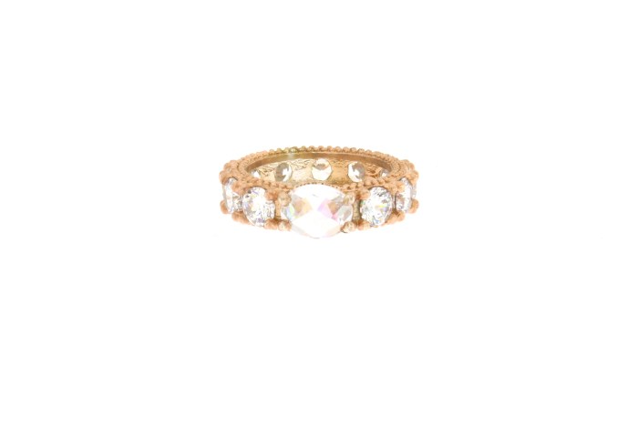 Anello Marrakech Rosè - Zirconi Bianchi