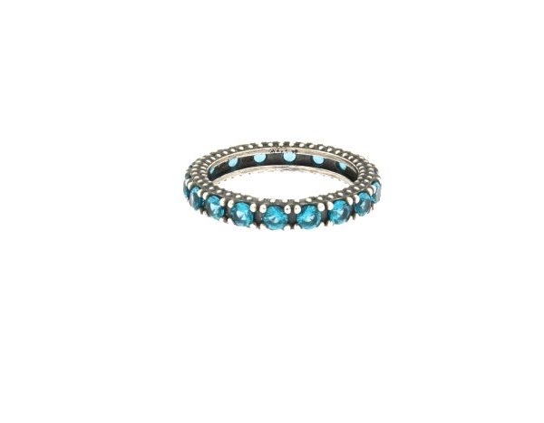 Anello Mini-Marrakech Argento Invecchiato - Tormaline
