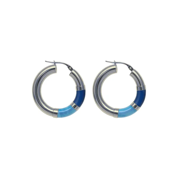 Orecchini Cerchio 90's Baby - Blu/Azzurro