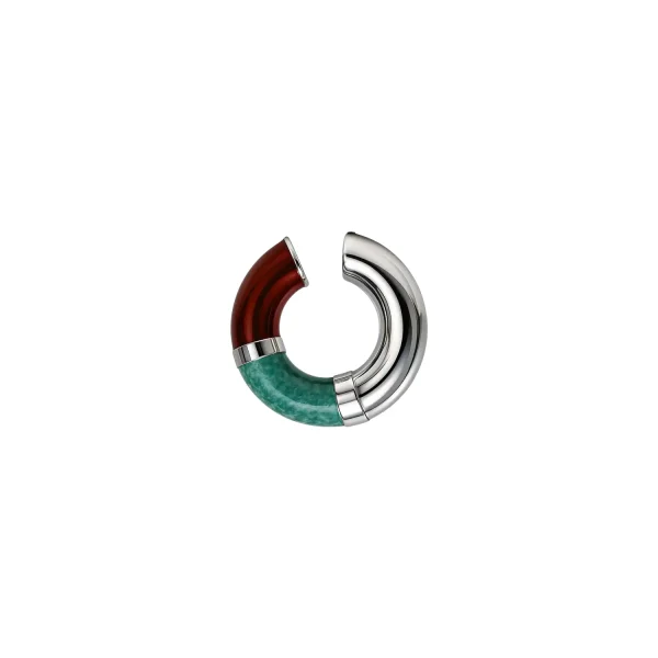 Earcuff 90's Baby - Verde\Rosso - Argento