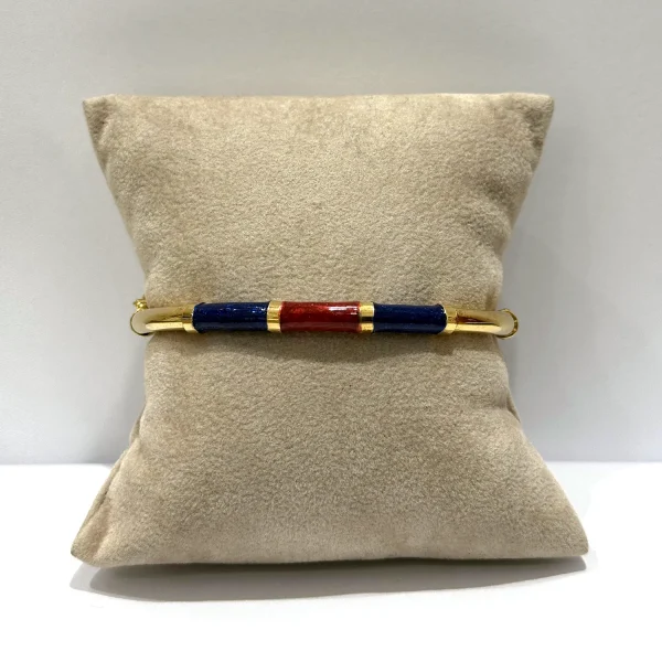 Alternative view of Bracciale 90's Baby - Blu / Bordeaux