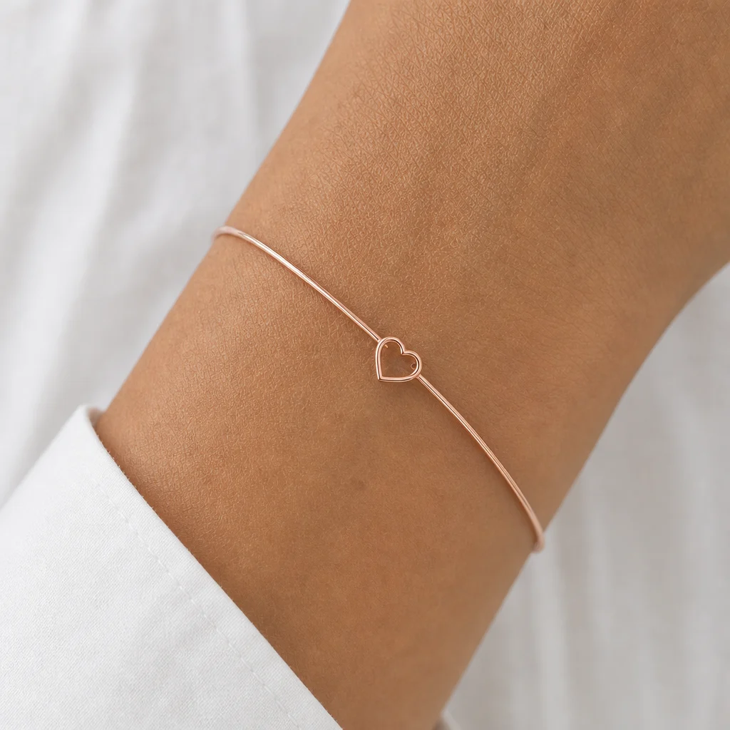 Bracciale Nodo Cuore Oro Rosa 9kt - immagine 2