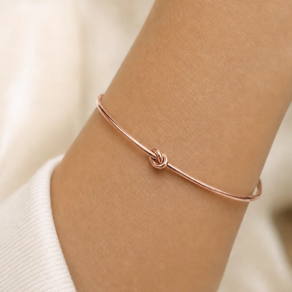Bracciale NODO D'AMORE - Oro Rosa 9kt - immagine 2