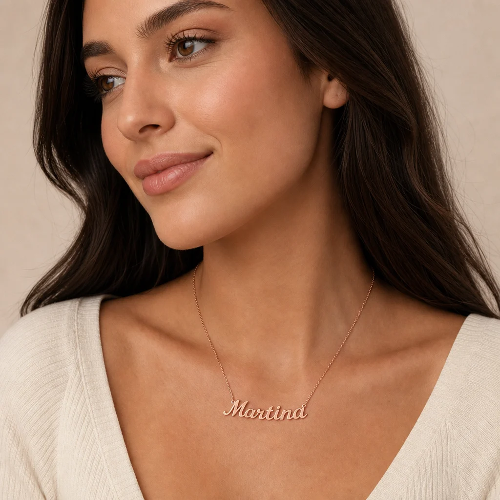 Collana Nome Oro Rosa - immagine 2