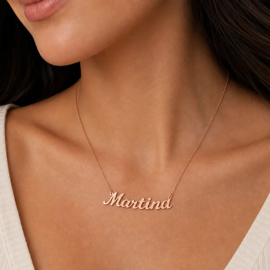 Collana Nome Oro Rosa - immagine 3