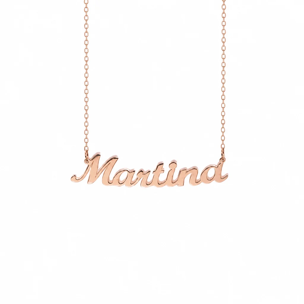 Collana Nome Oro Rosa