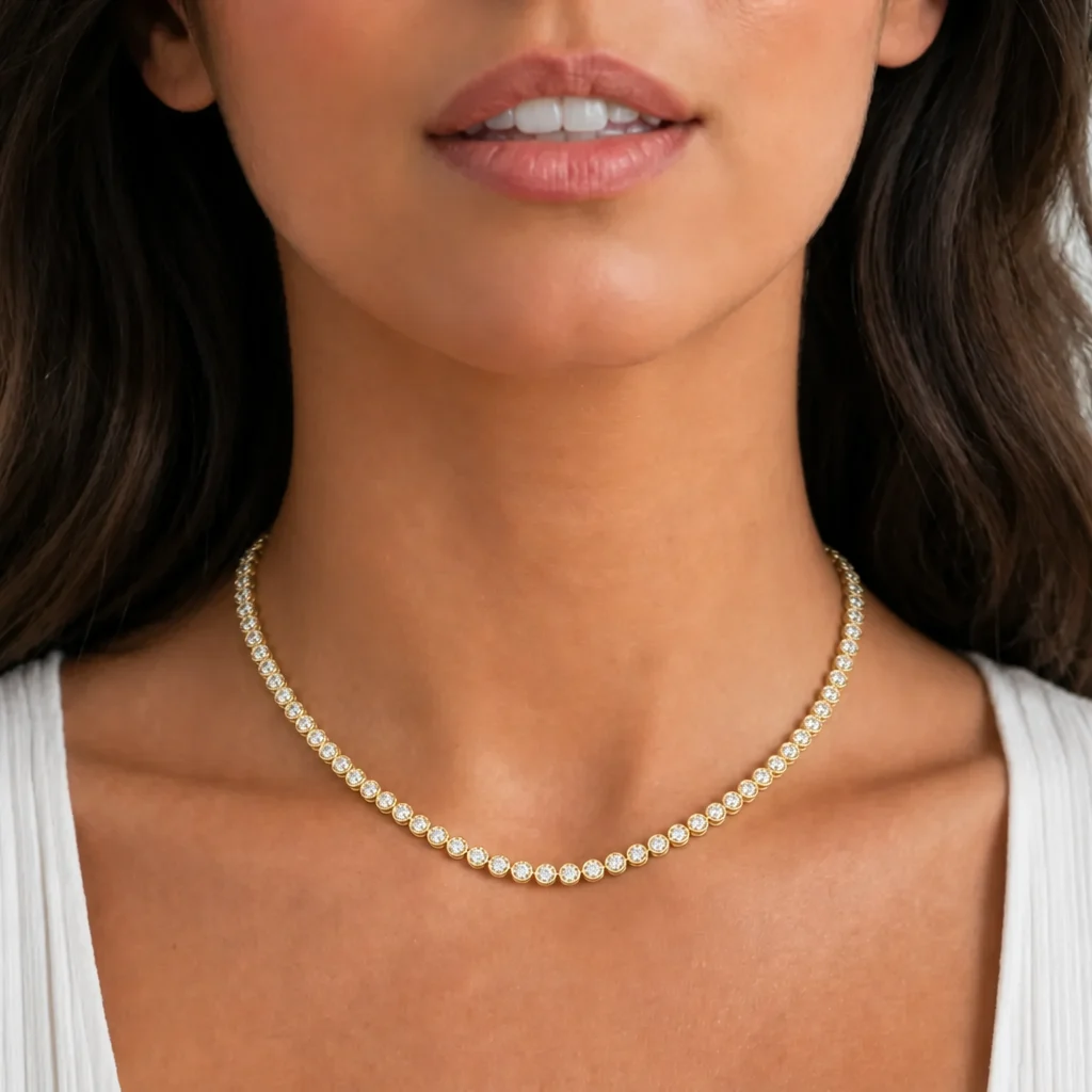 Collana Tennis Una Angelic Oro - immagine 2